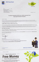 Letter with lift